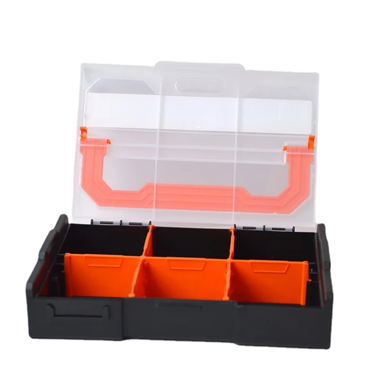 Multi-Grid Screw Organizer Box | Stackable Plastic Storage Case | For Electronic Components & Garage Tools - Thumbnail 2