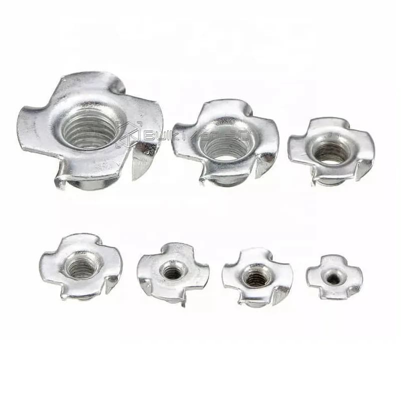 100PCS Speaker T-Nuts | Thickened Steel Four-Claw Insert | M3-M10 for Wood - Thumbnail 3