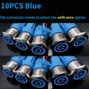 10PCS Blue Flat