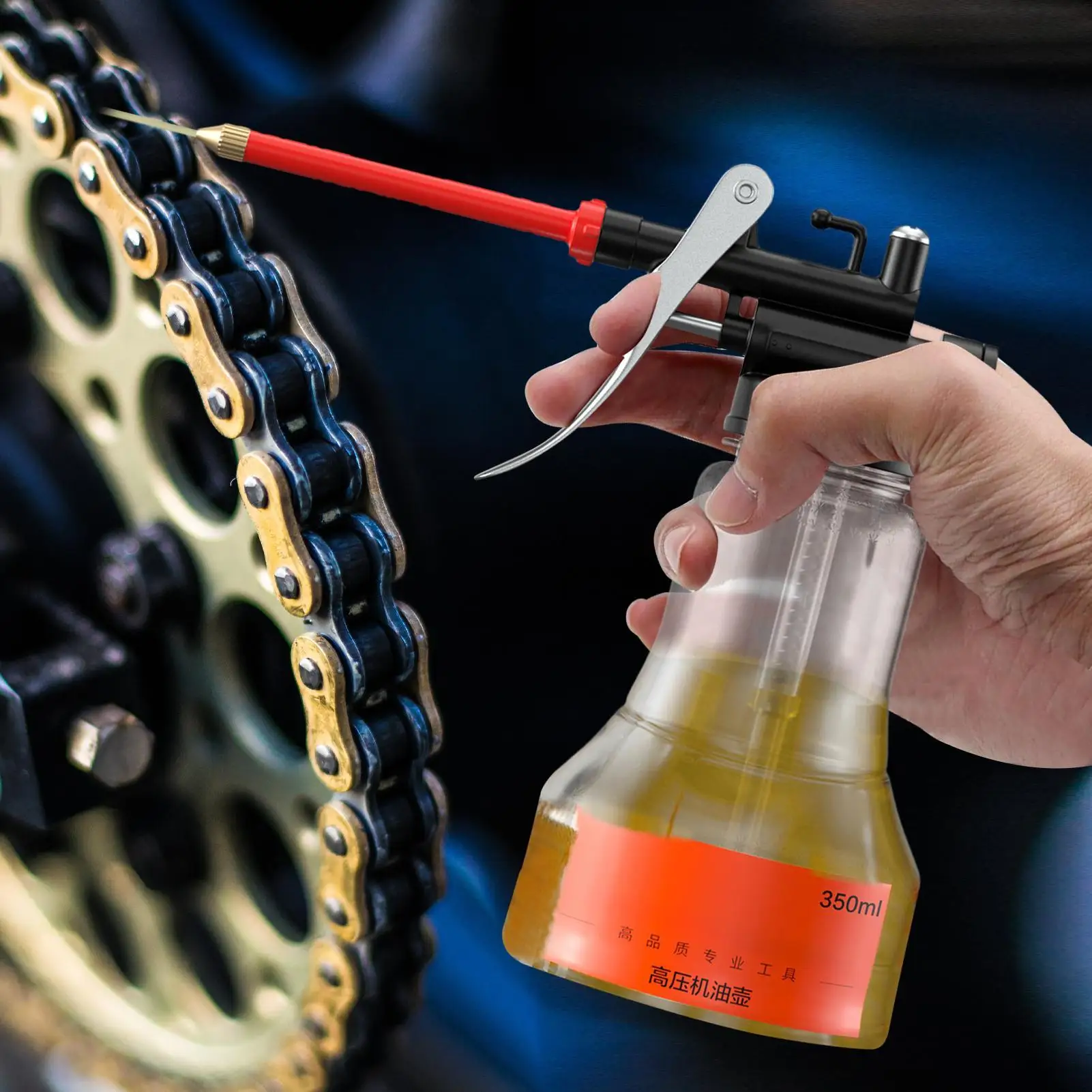Hand Pump Oiler | 350ml Capacity | Precision Lubrication for Tools & Machinery - Thumbnail 4