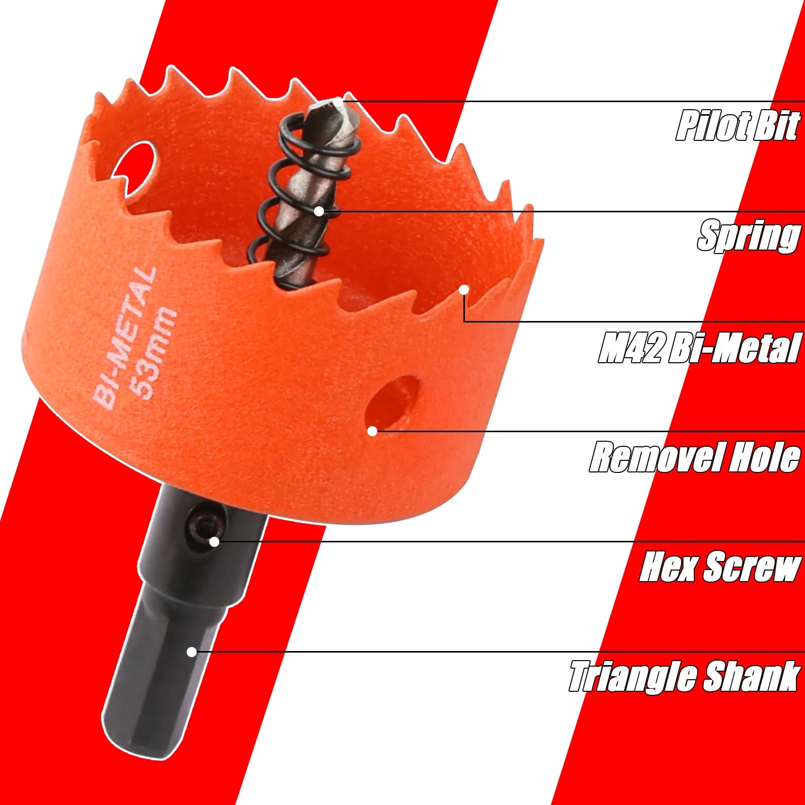 Bi-Metal Hole Saw Kit | M42 Steel | 15-200mm Range | For Wood, Metal & Stainless Steel - Thumbnail 3