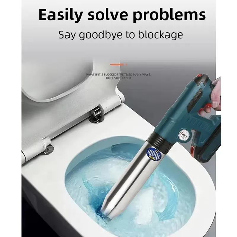 Electric Drain Cleaner | High-Pressure Plunger for Toilet, Sink & Shower Clogs - Thumbnail 2