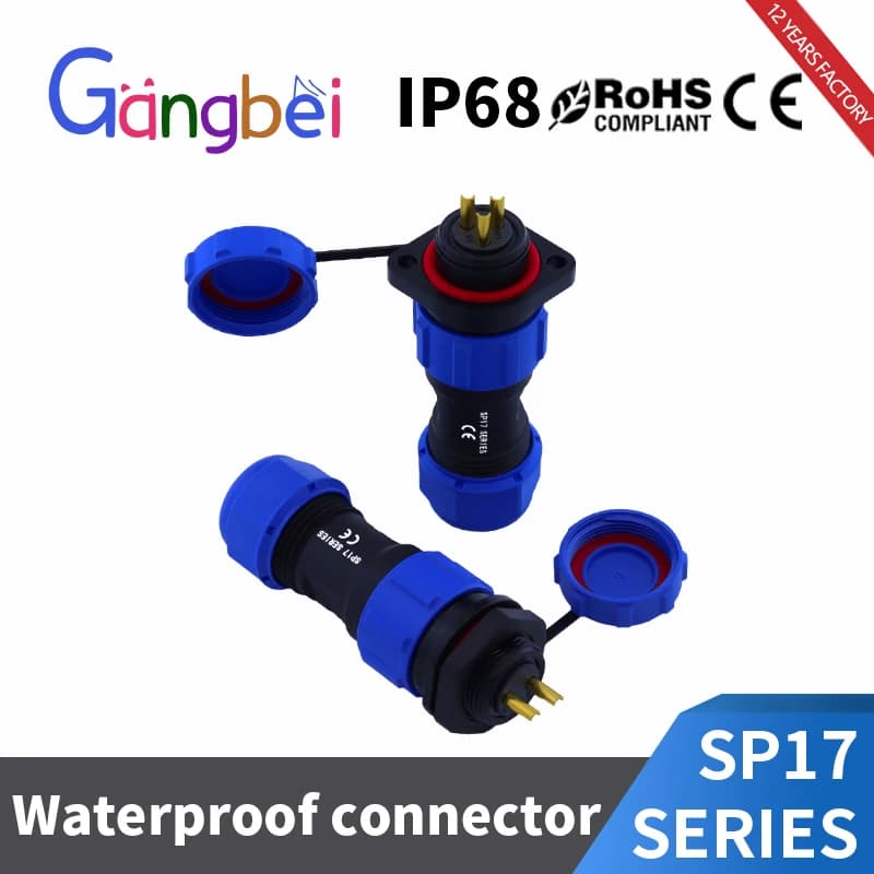 IP68 Waterproof Connector | SP17 Series Threaded Cable Gland | 2-10 Pin Options - Thumbnail 2