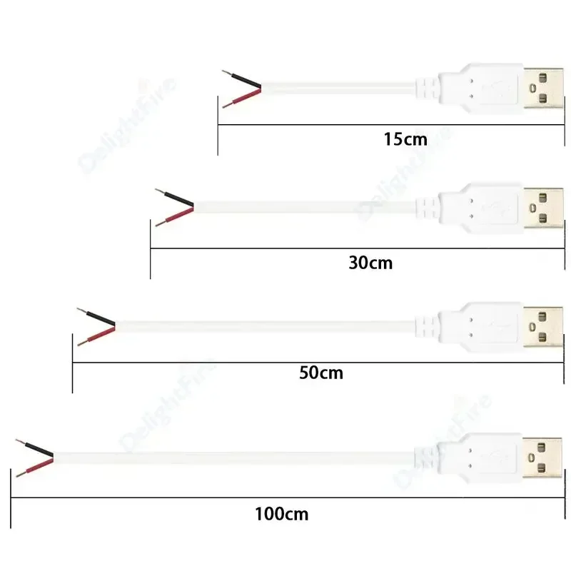 12V USB Power Cable | Stripped Pigtail Connector for LED Strips & DIY Electronics Repair - Thumbnail 5
