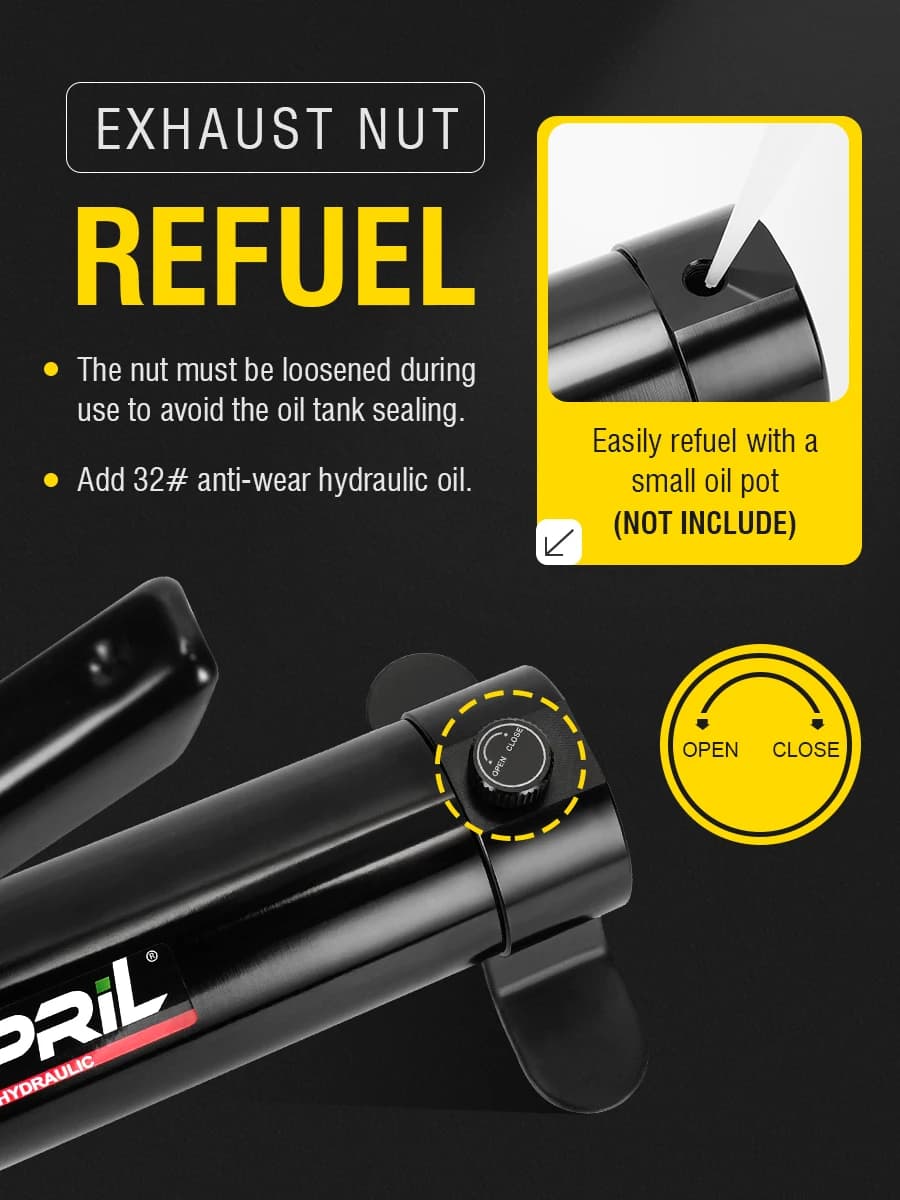 Manual Hydraulic Pump | High-Pressure APR-180 | Compact Hand-Operated Oil Pump - Thumbnail 4