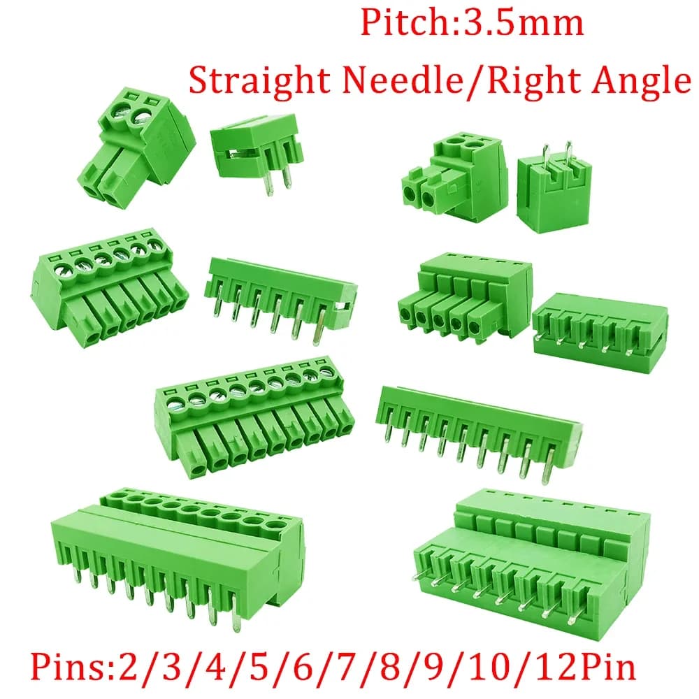 Screw Terminal Block Set | 2-12 Pin PCB Connectors | 3.5mm-5.08mm Pitch - Thumbnail 5