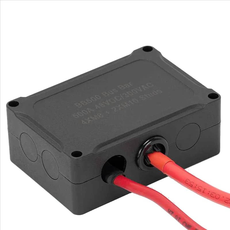 Marine Bus Bar | 48V High-Current Power Distribution Block | 6-Stud A45F-500A - Thumbnail 3