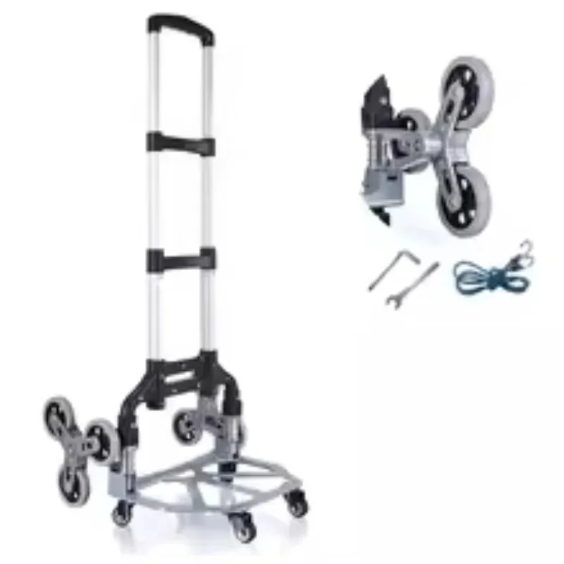Folding Hand Truck | Lightweight Aluminum Stair-Climbing Cart for Luggage & Shopping - Thumbnail 3