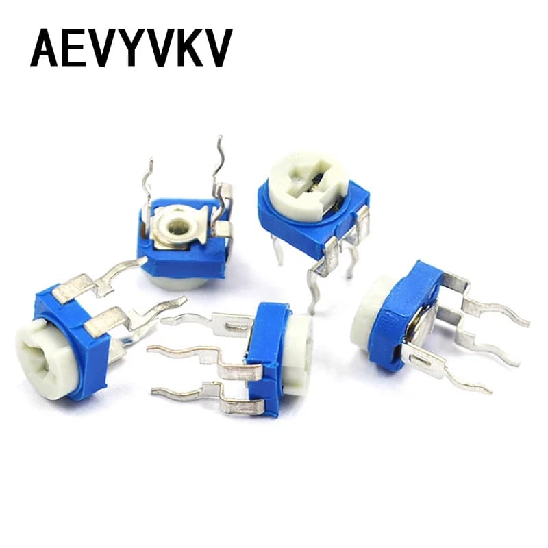 Trimmer Potentiometer Kit | 20-Piece RM065 Series | 100 Ohm to 1M Ohm Variable Resistors - Thumbnail 3