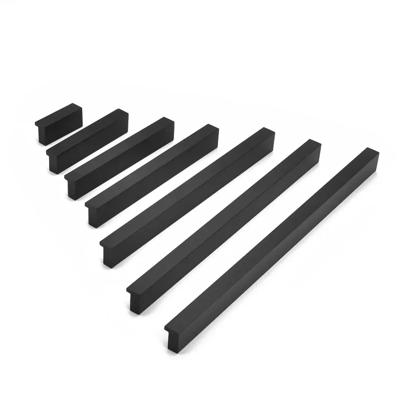 Cabinet Handles | Black & Silver Aluminum Alloy | Modern Kitchen & Bedroom Door Pulls - Thumbnail 3