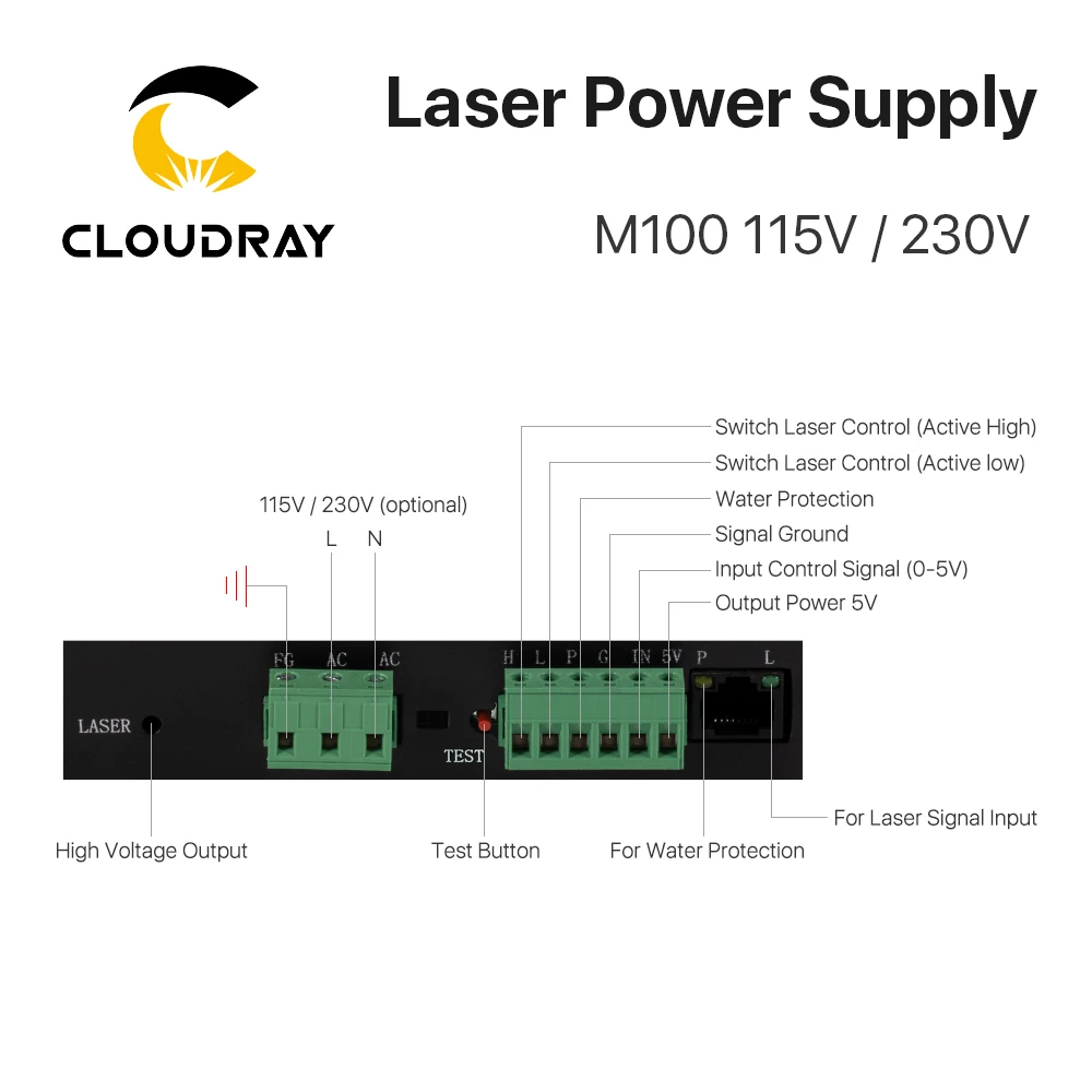 100W CO2 Laser Power Supply | High-Performance for Engraving & Cutting Machines - Thumbnail 3
