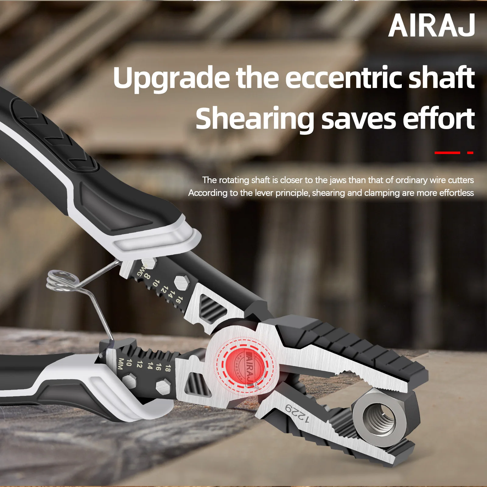 8-Inch Diagonal Pliers Set | Multi-Tool for Electrical & Precision Wire Work | 3-Piece Hardware Kit - Thumbnail 5