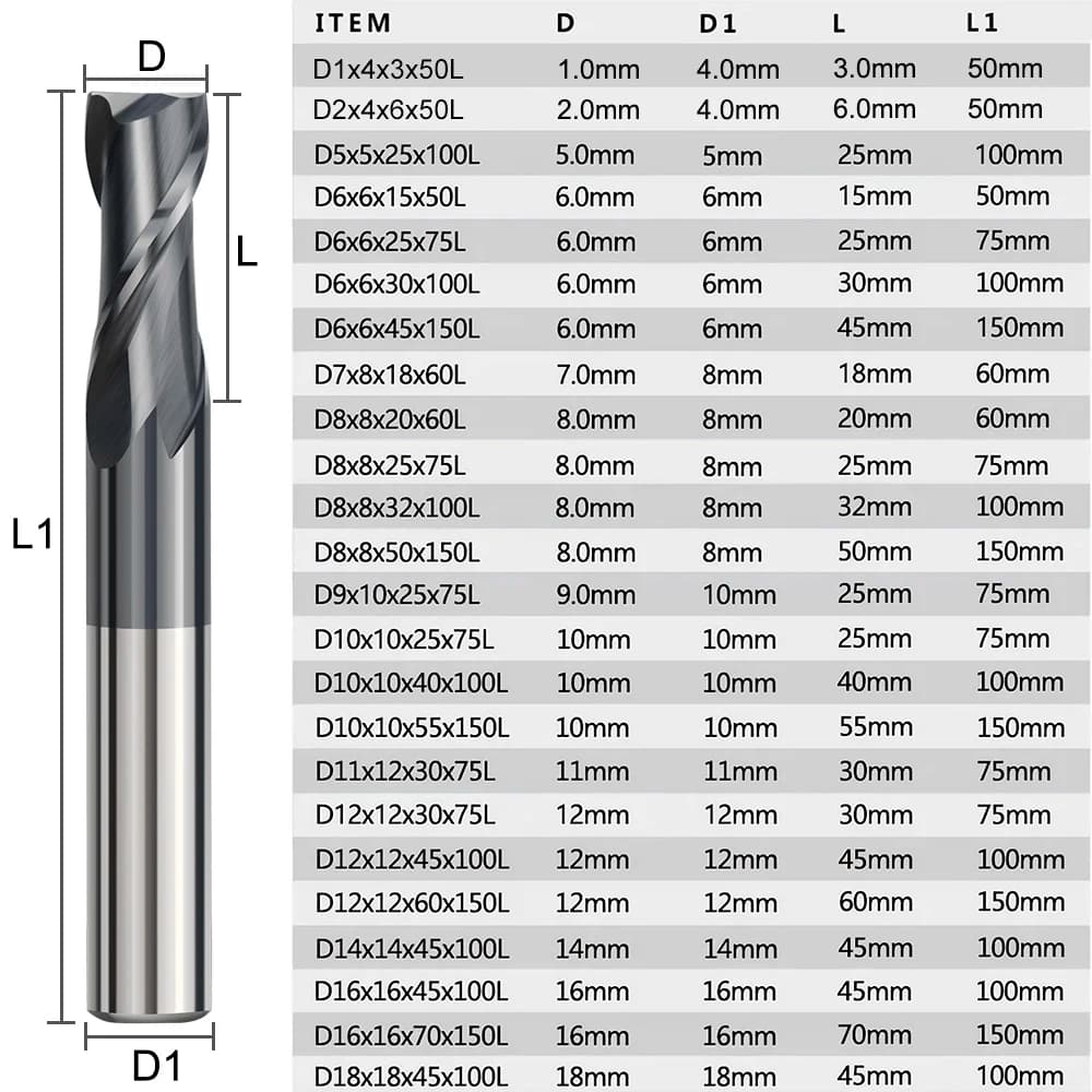 2 Flute Carbide Spiral Router Bit | 4-18mm Shank HRC50 | CNC Milling for Aluminum & Steel - Thumbnail 6