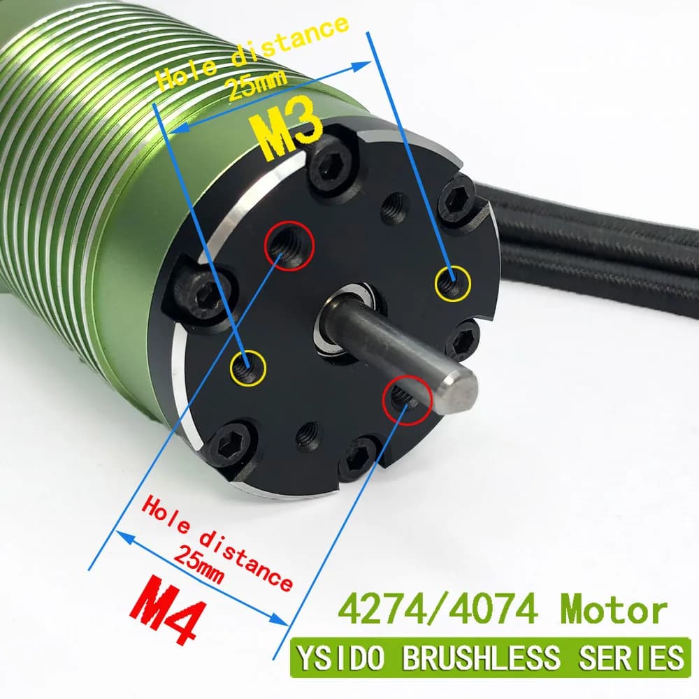 High-Performance Brushless Motor | 4274 800-3600KV | For ARRMA TRAXXAS RC Cars & Boats - Thumbnail 4