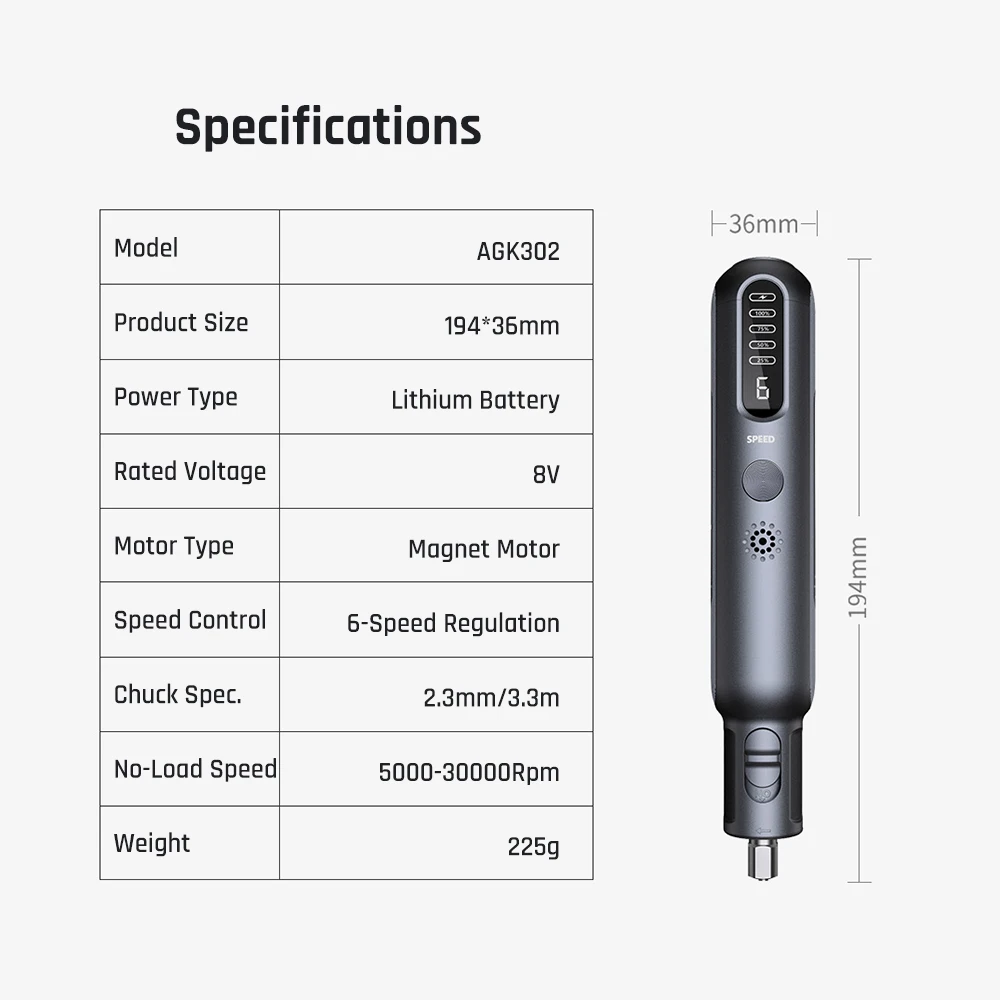 Cordless Rotary Tool Kit | 8V Lithium Battery | 80W Power | 52-Piece Accessory Set | Variable Speed USB Charging - Thumbnail 4