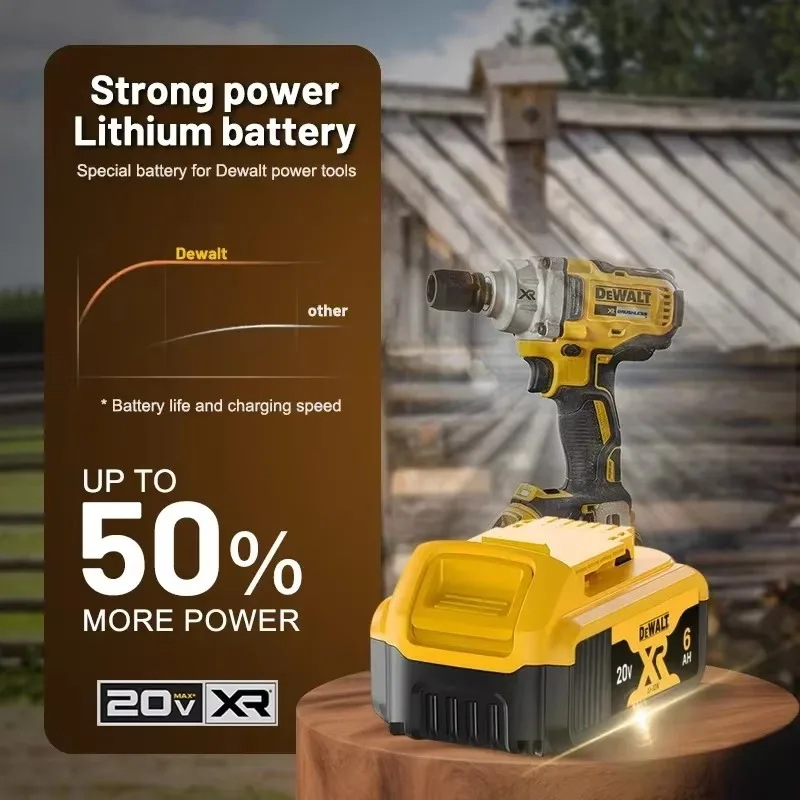 DeWalt 20V MAX Battery Replacement | 6Ah & 5Ah High-Capacity | Compatible with DCD887, DCD805, DCF880 - Thumbnail 4
