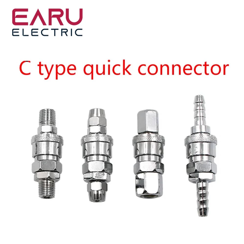 High-Pressure Pneumatic Quick Connector | C-Type Fitting for Air Compressor Systems - Thumbnail 5