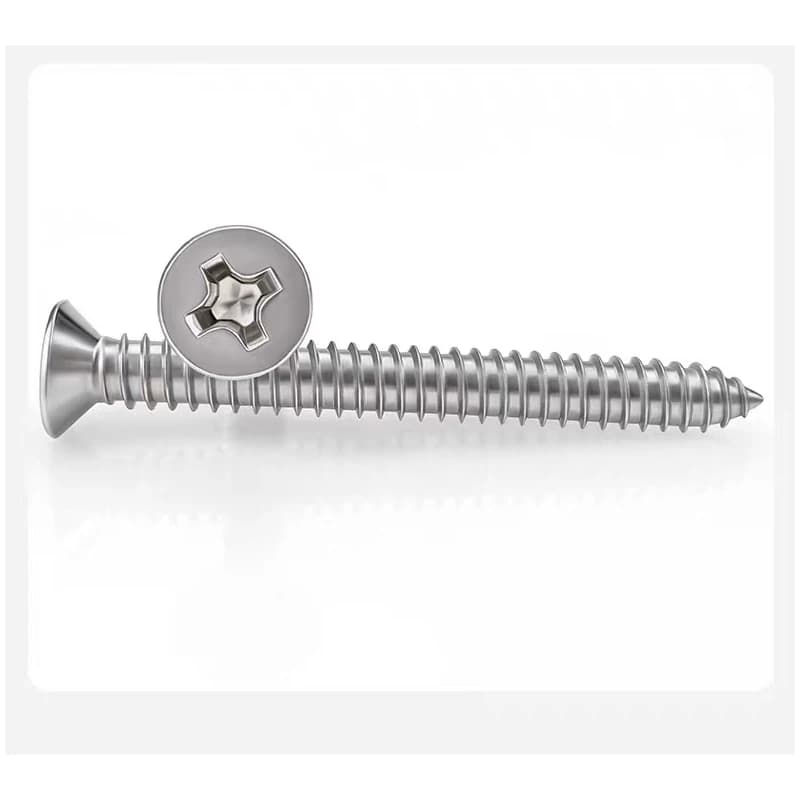 Flat Head Self Tapping Screws | 304 Stainless Steel | 70-200mm Switch Socket Fixings - Thumbnail 6