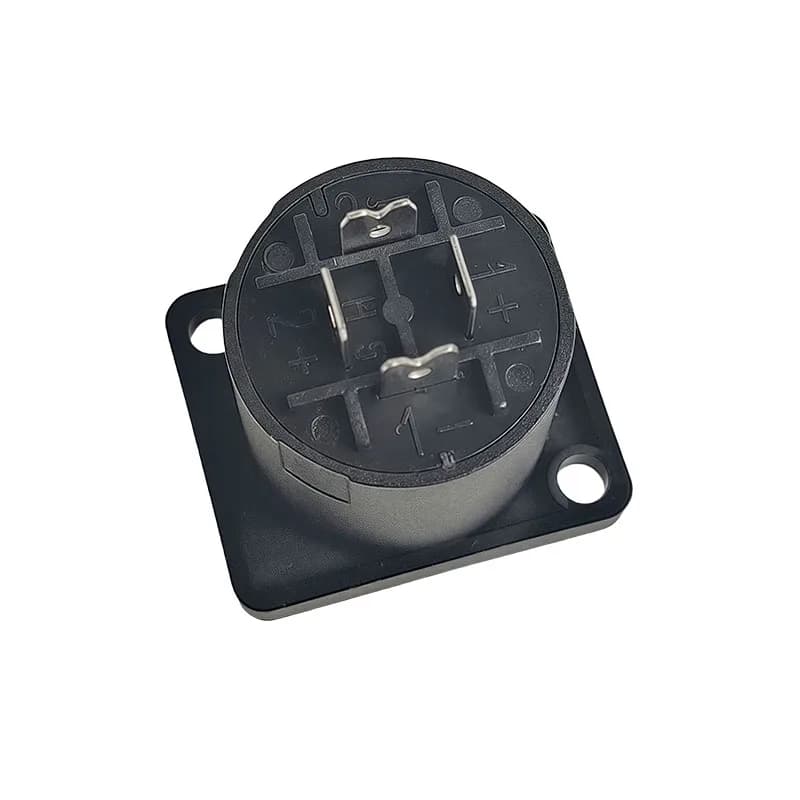 4-Pin Panel Mount Connector | Neutrik-Style Locking Socket for Rack & Amplifier - Thumbnail 3