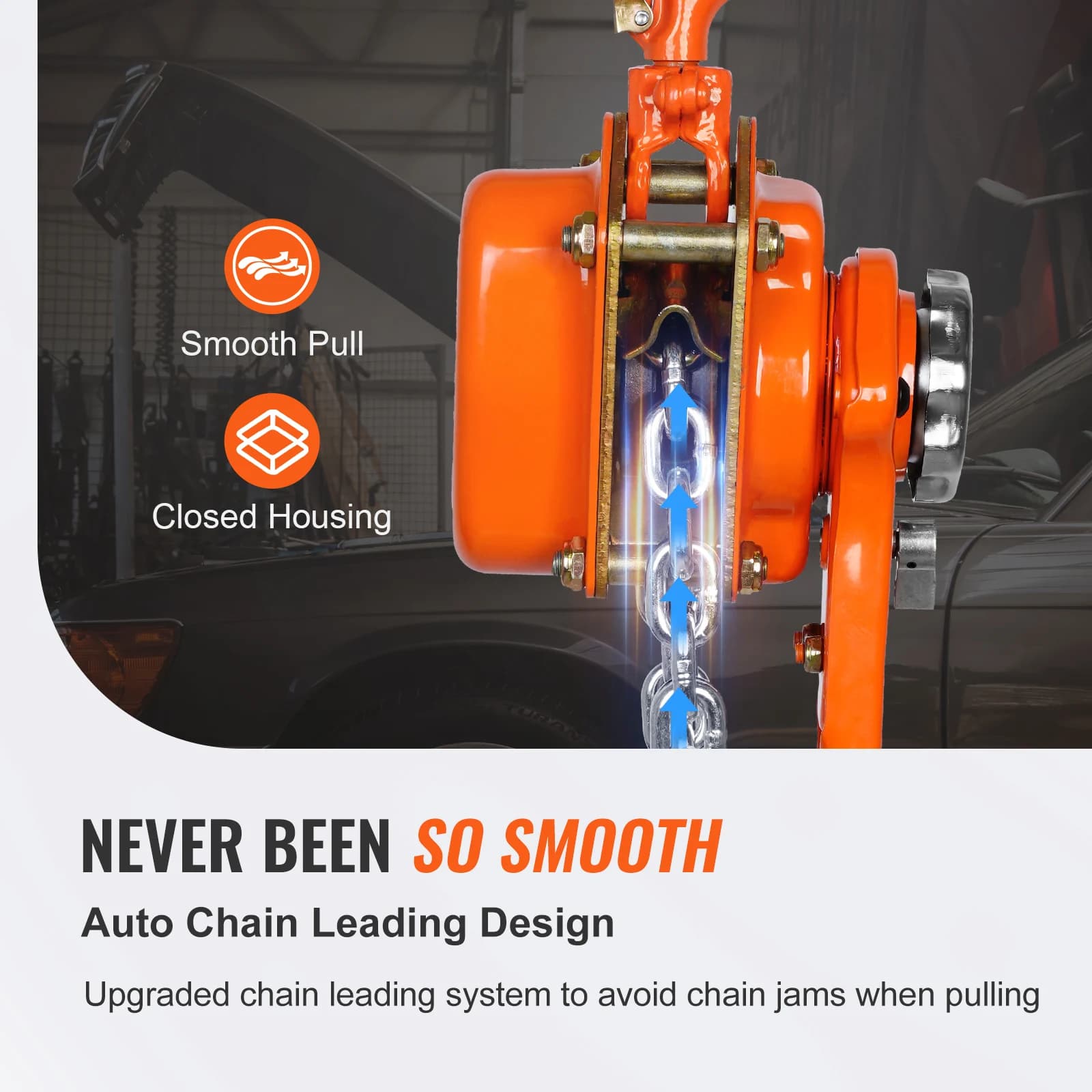 Manual Chain Hoist | 0.75-6 Ton Capacity | Double-Pawl Brake System | Garage & Workshop - Thumbnail 5