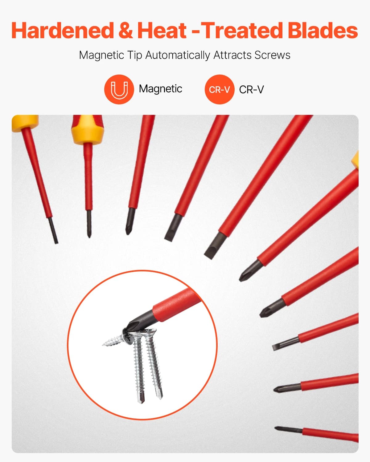 1000V Insulated Screwdriver Set | Magnetic Phillips & Slotted | Electrician-Grade Tool Kit - Thumbnail 3