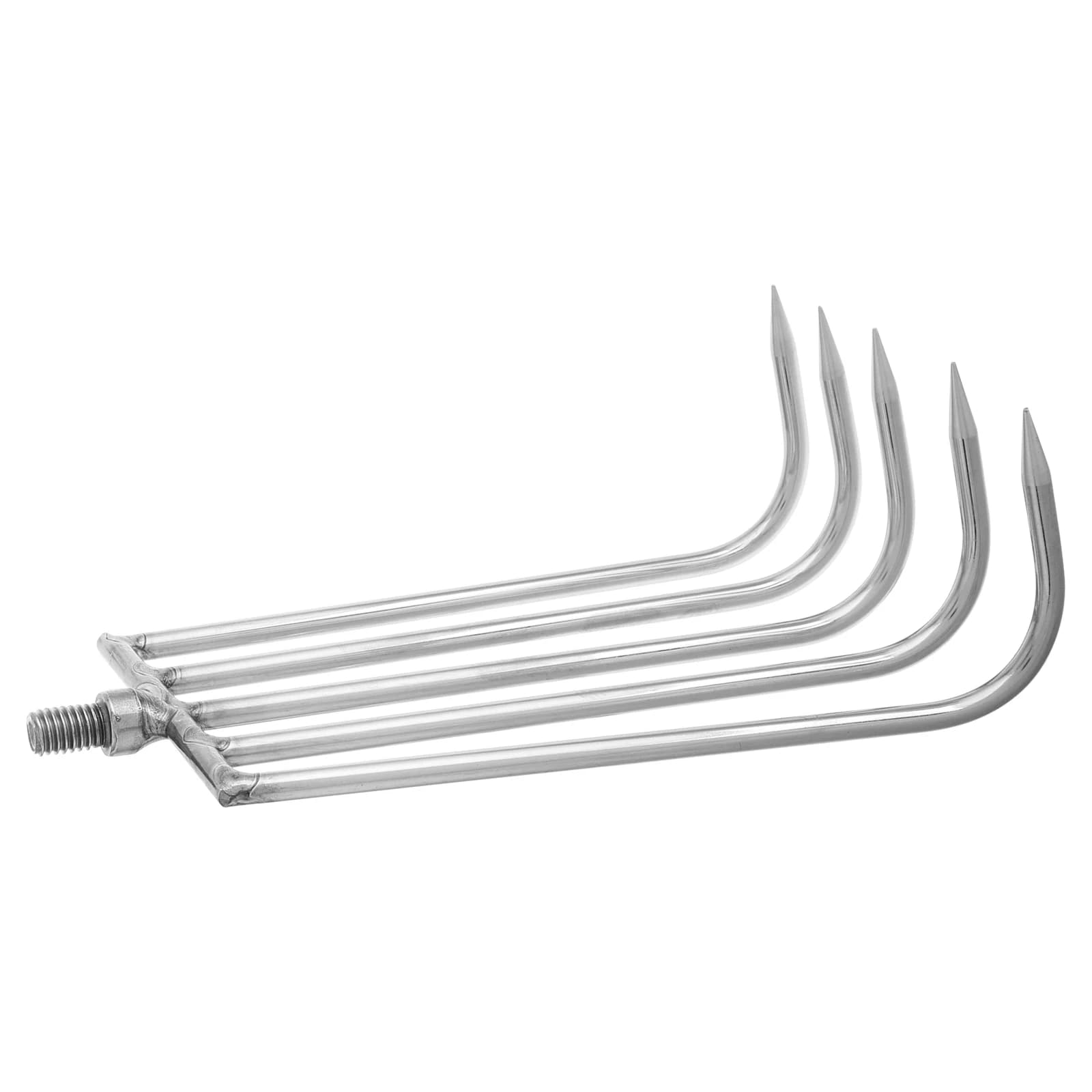 Duty Fishing Rake | Silver Metal Water Plant Tool | For Picking Up Leaves & Grass Clippings - Thumbnail 2