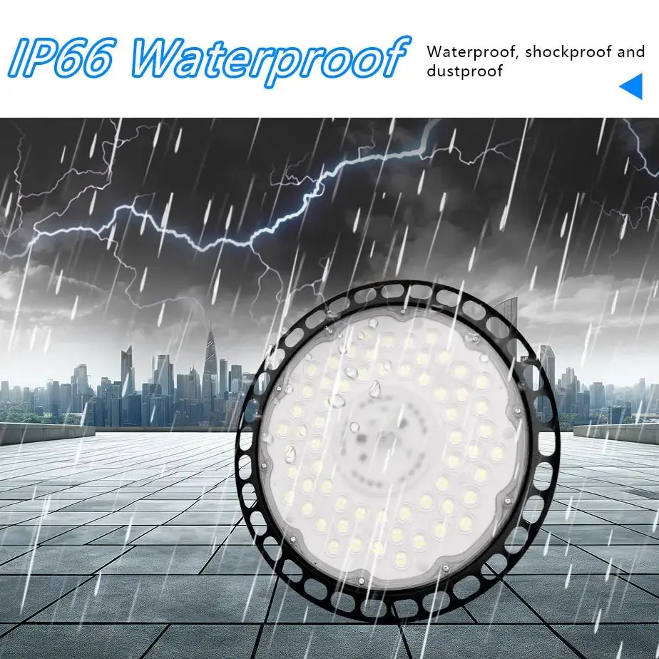 High Bay LED Light | 100W-200W UFO Fixture | Waterproof Workshop & Warehouse Lighting - Thumbnail 5