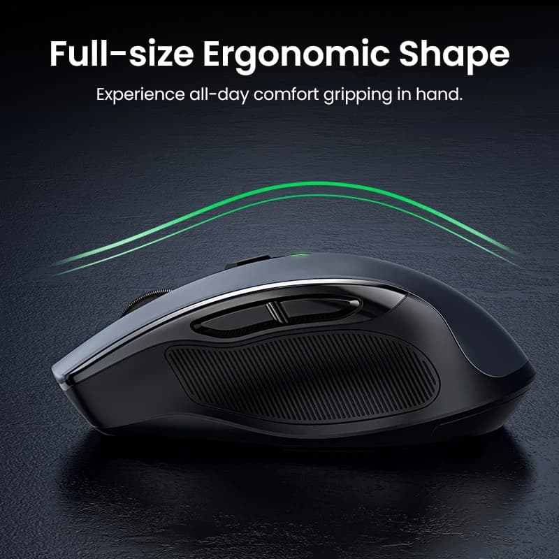 Ergonomic Silent Mouse | 4000 DPI Wireless Mouse for MacBook & Laptop | 6-Button Mute Design - Thumbnail 4