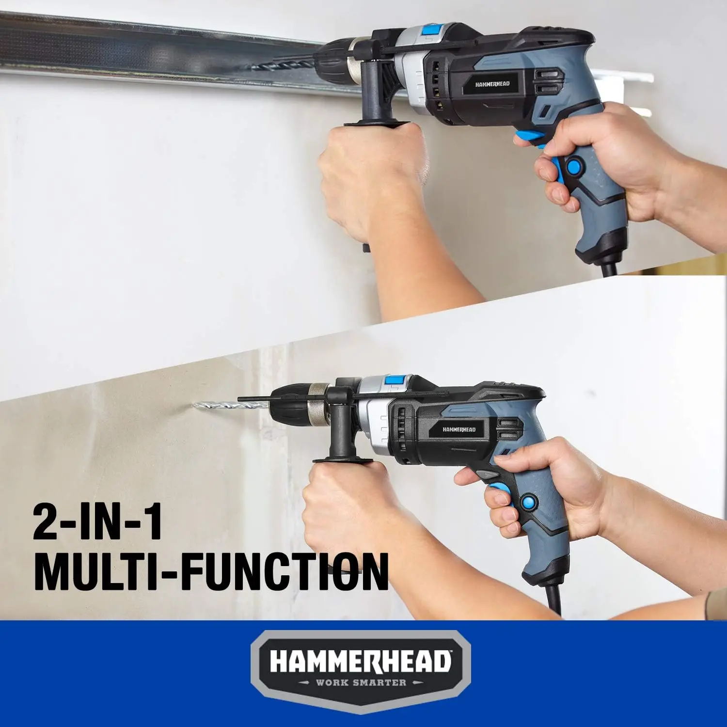1/2-Inch Hammer Drill | 7.5-Amp Heavy-Duty Motor | Variable Speed for Concrete & Masonry - Thumbnail 4