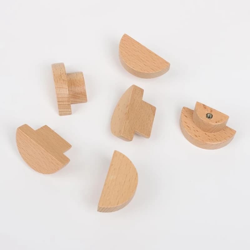 Beech Wood Cabinet Handles | Natural Nordic Style | Kitchen & Wardrobe Pulls - Thumbnail 5