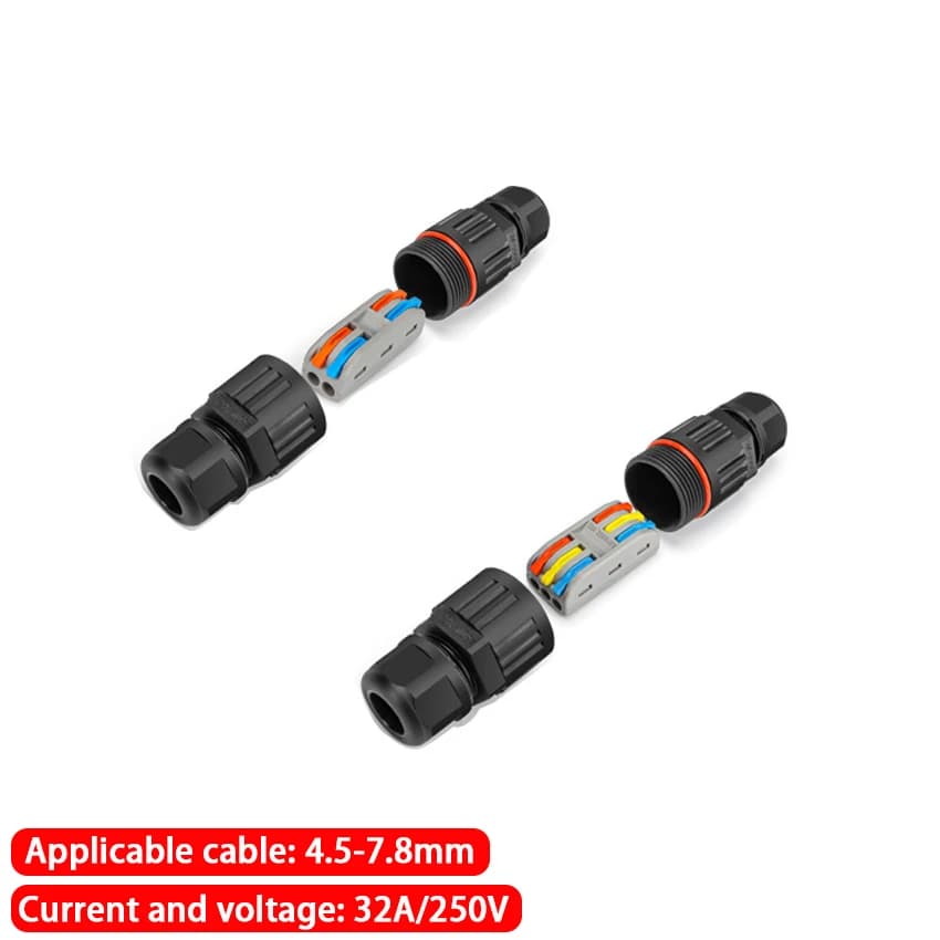 Waterproof Wire Connectors | 2/3 Pin Solderless | Outdoor LED Lamp & Rainproof Terminals - Thumbnail 5