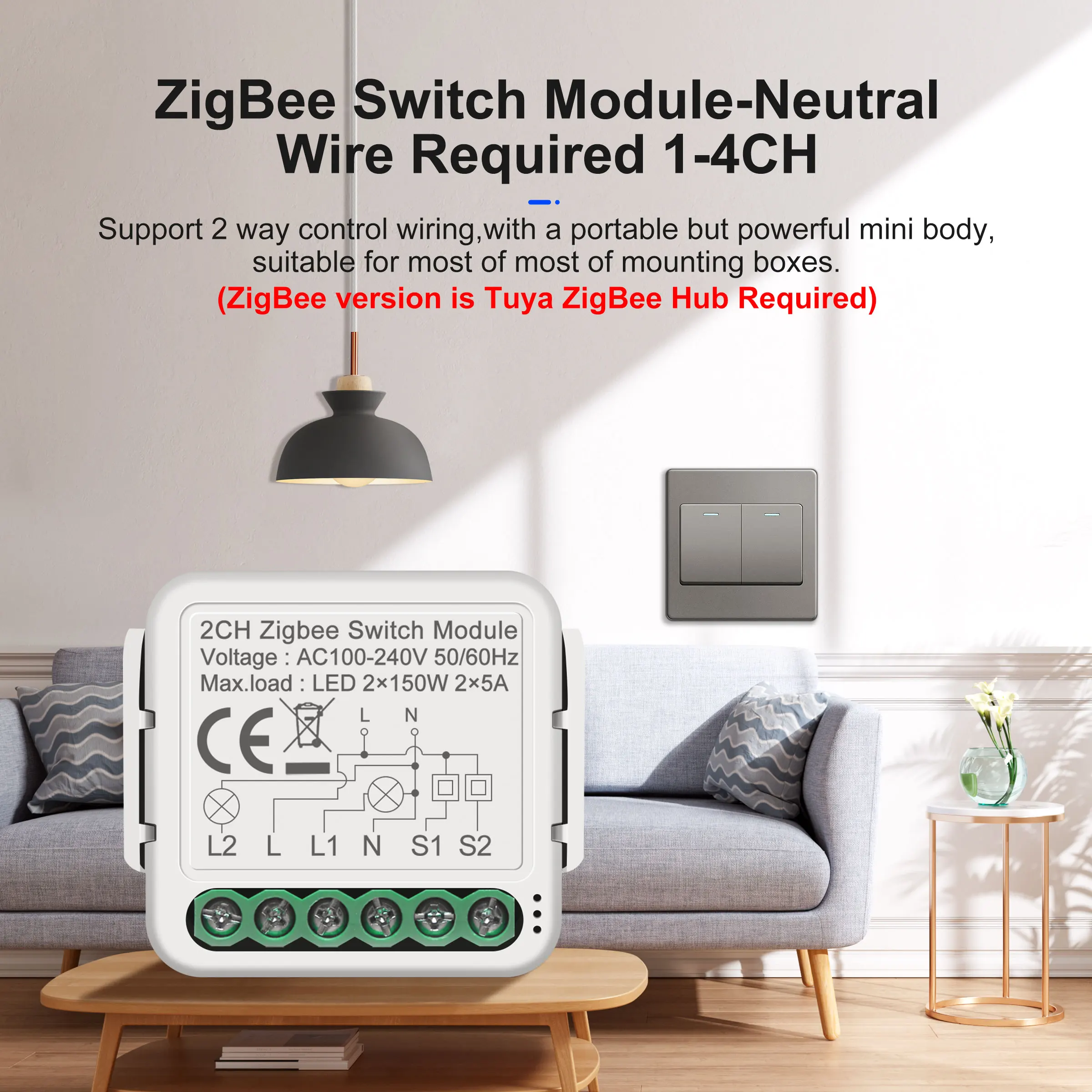 Smart Home Automation Module | Universal Relay for Lights, Curtains & Dimmers | Alexa & Google Assistant Compatible - Thumbnail 7