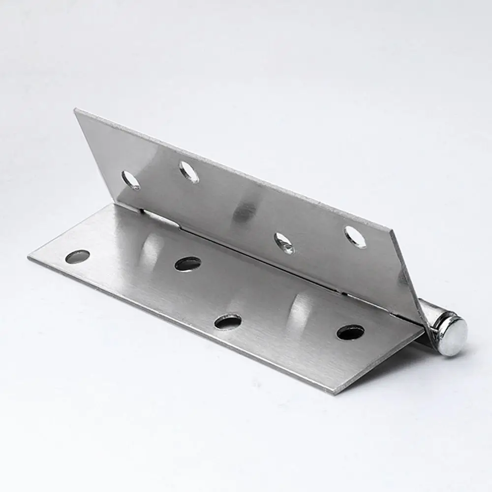 Stainless steel cross hinge with spring mechanism for automatic rebound on folding doors, windows, or furniture.