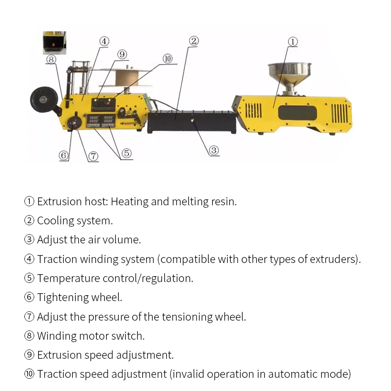 HT400 Extruder 3D Printer Filament Extruder Wire Winding Extrusion Tools PLA PETG PA ABS 3D Printing Consumables Extruder - Thumbnail 6