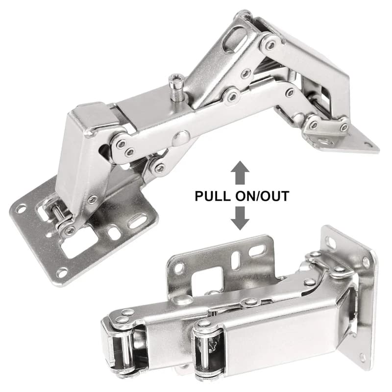 Soft Close Cabinet Hinges | 130-170 Degree Adjustable Steel | Kitchen Cupboard Hardware - Thumbnail 2