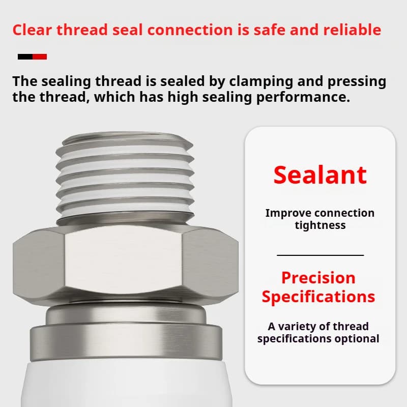 360° Rotary Swivel Fitting | M5, 1/4, 1/2 NPT | Pneumatic Hose Connector - Thumbnail 4