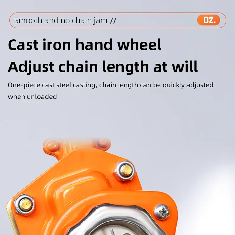 2 Ton Ratchet Chain Hoist | Manual Pulley Block | Wire Rope Tensioner - Thumbnail 4