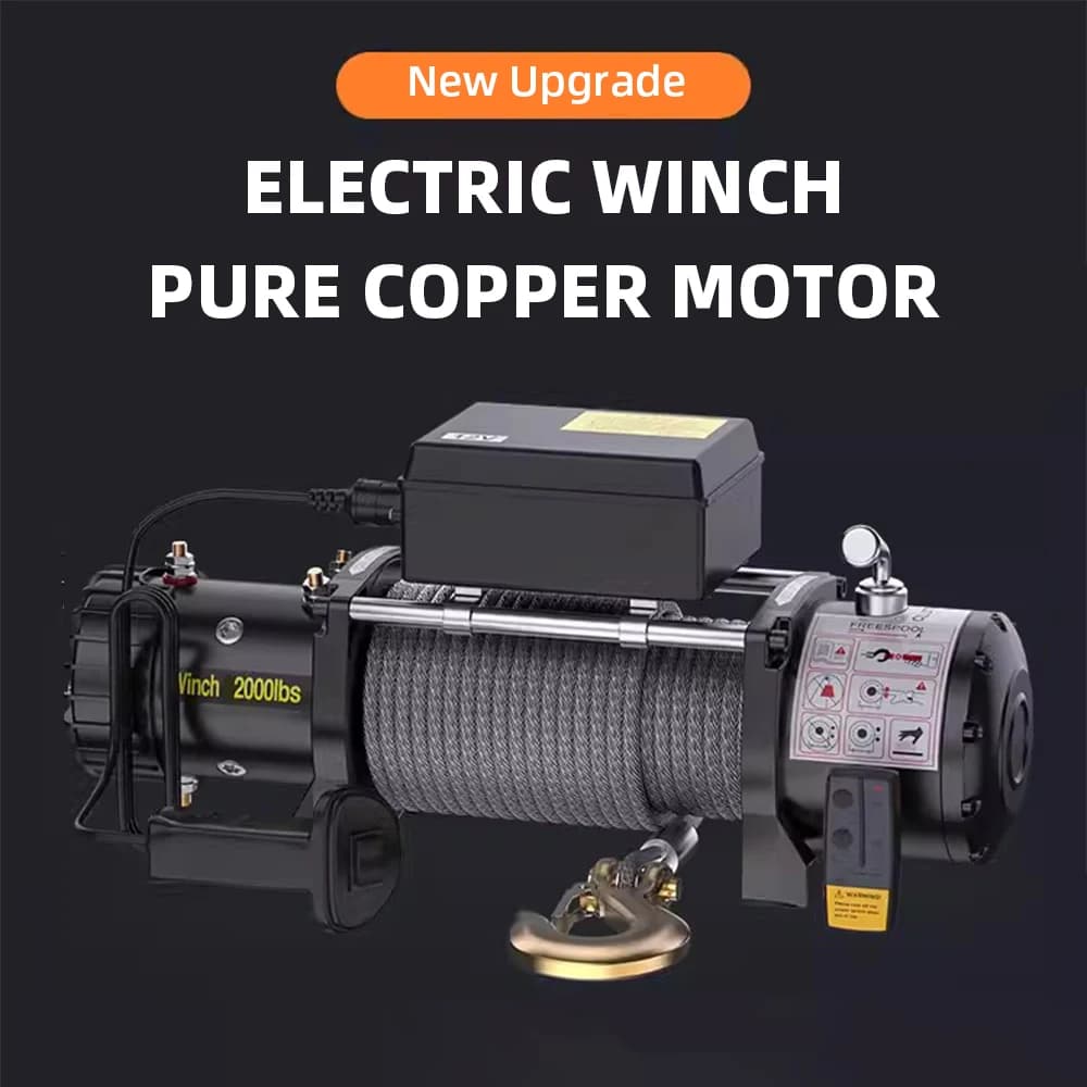 12V/24V Off-Road Winch | Waterproof Electric Hoist | Vehicle Recovery & Utility Lift - Thumbnail 3