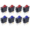 8pcs Blue Red