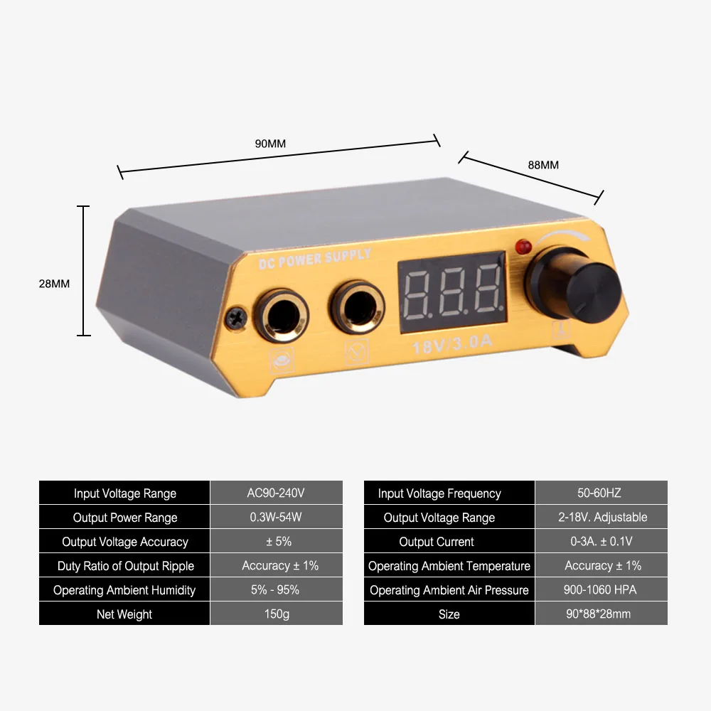 Tattoo Power Supply | Digital Rotary Pen & Permanent Makeup Machine Battery - Thumbnail 2