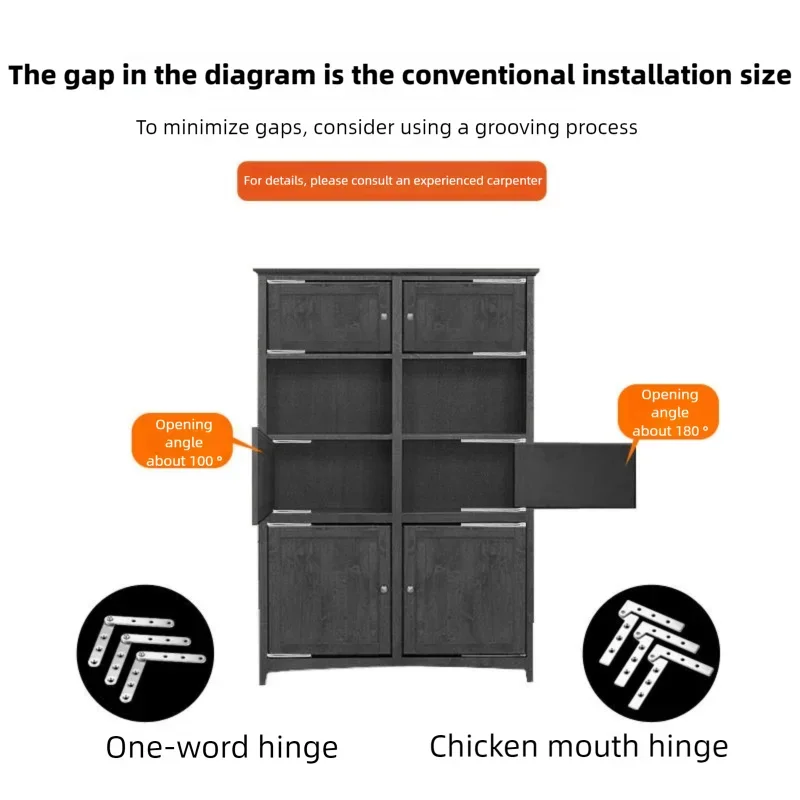 360-Degree Pivot Hinges | Hidden Chicken Mouth Design | Stainless Steel Cabinet Shafts - Thumbnail 6