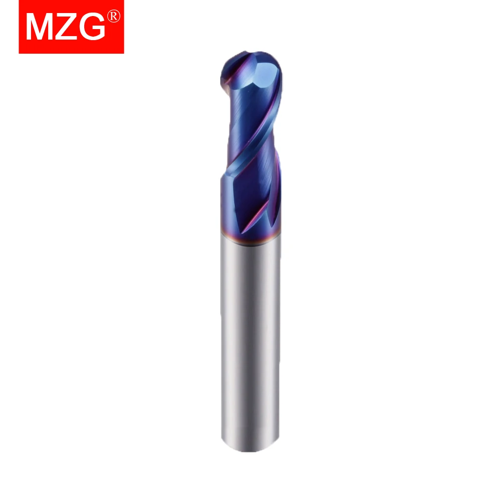 Carbide End Mill | Nano Coated for Hard Steel | 2 Flute Ball Nose Milling Cutter - Thumbnail 2