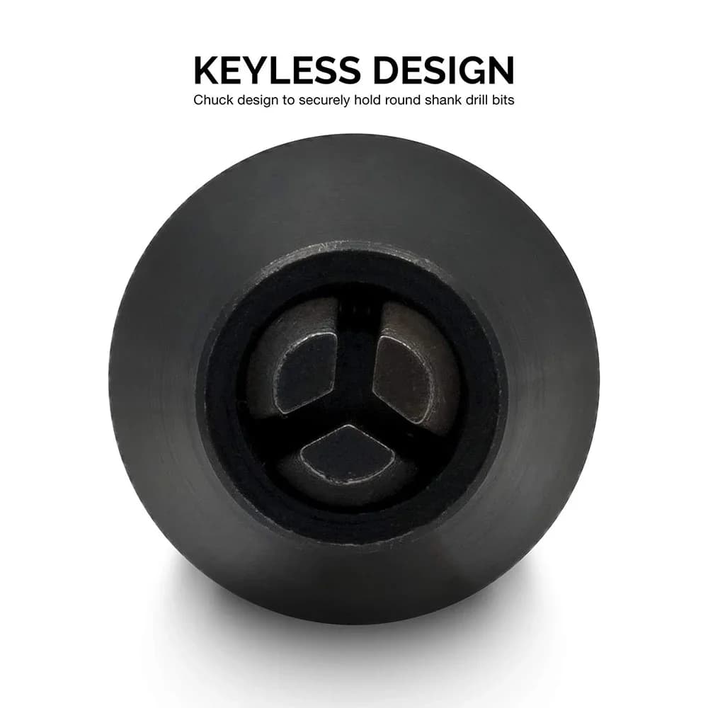 1/4 Hex Shank Drill Chuck Adapter | Keyless Screwdriver & Impact Driver Bit Converter - Thumbnail 3