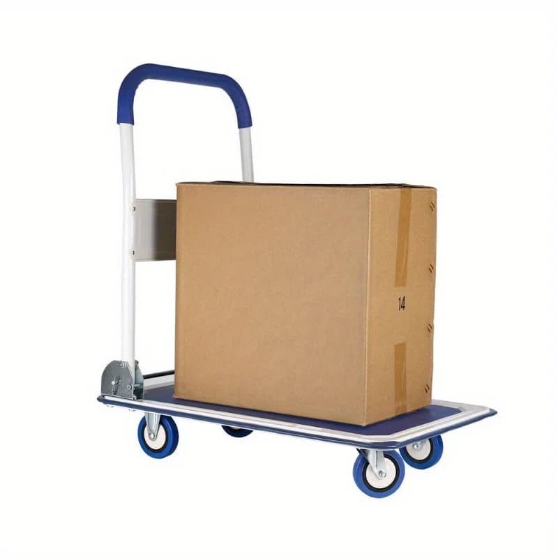 Folding Hand Truck | Heavy-Duty 330lb Capacity | Portable Moving Dolly Cart - Thumbnail 3