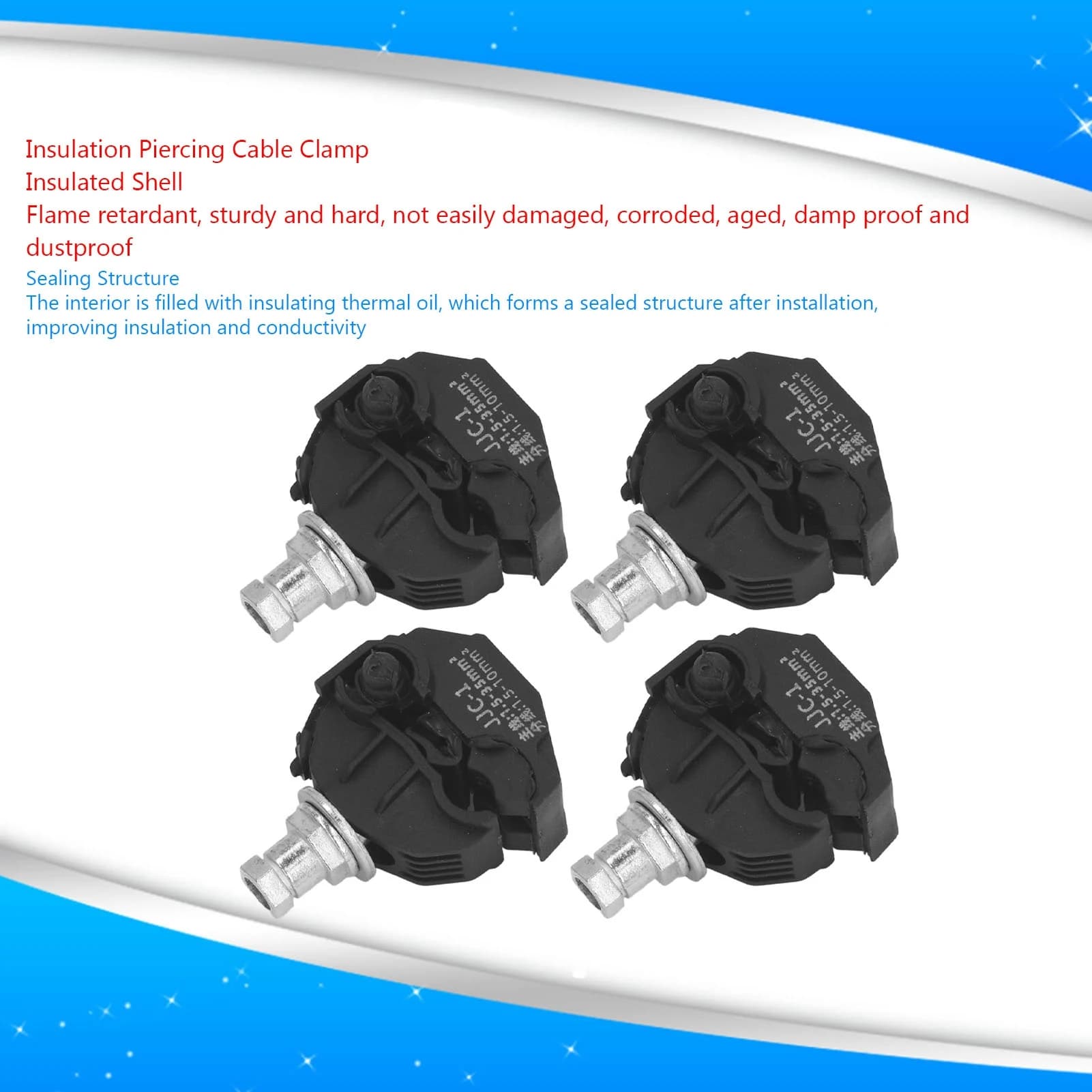 Insulation Piercing Connectors | 5-Pack | 1KV High/Low Voltage Cable Splitters - Thumbnail 3