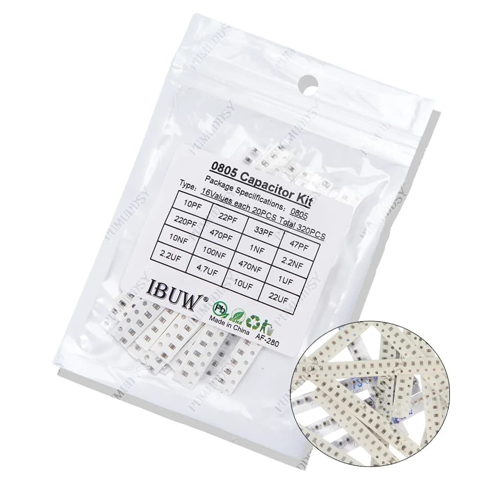 SMD Capacitor Assortment Kit | 0603, 0805, 1206 Sizes | 1pF to 1µF | 16 to 50 Values - Thumbnail 3