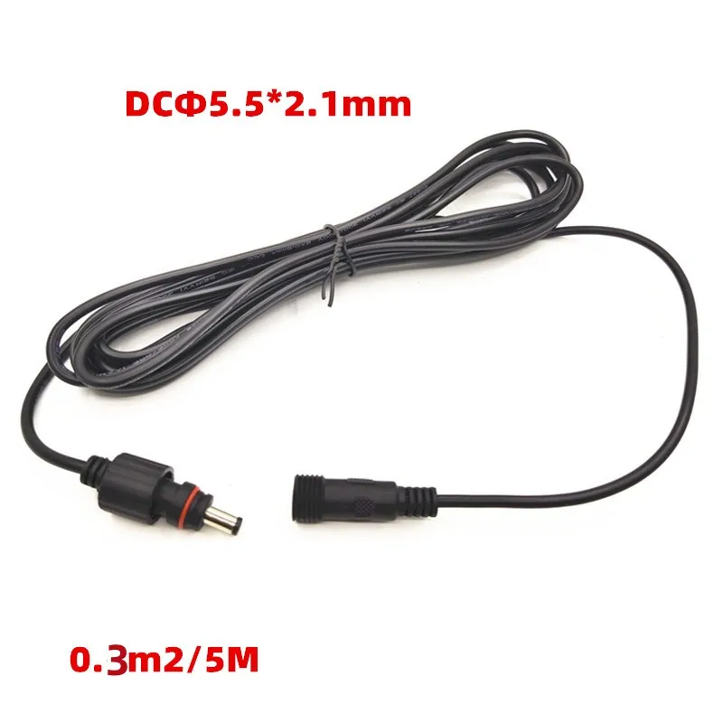 12V DC Power Extension Cable | 5M Length | 5.5x2.1mm Connector | Water-Resistant - Thumbnail 2