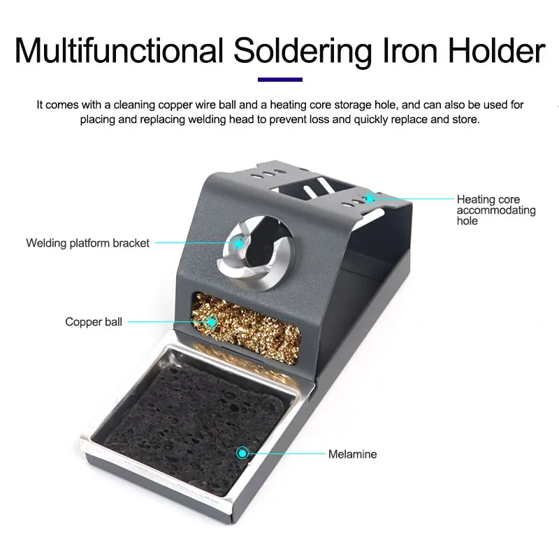 T12 Soldering Station | Digital LED Display | Auto-Sleep & BGA Rework Tools - Thumbnail 2