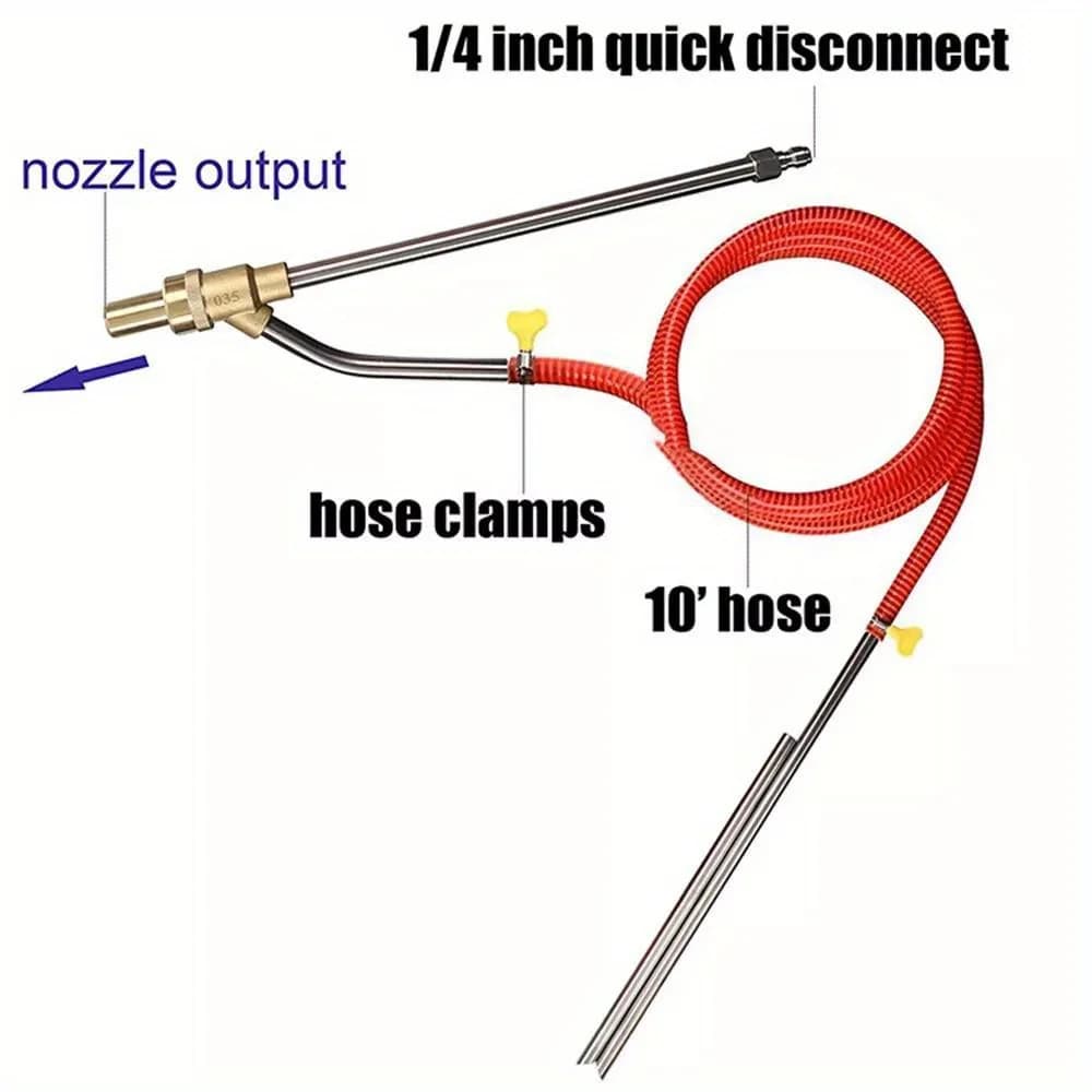 Washer Sandblasting Kit | 5000 PSI Wet Sandblaster Attachment | 1/4 Quick Connect - Thumbnail 4