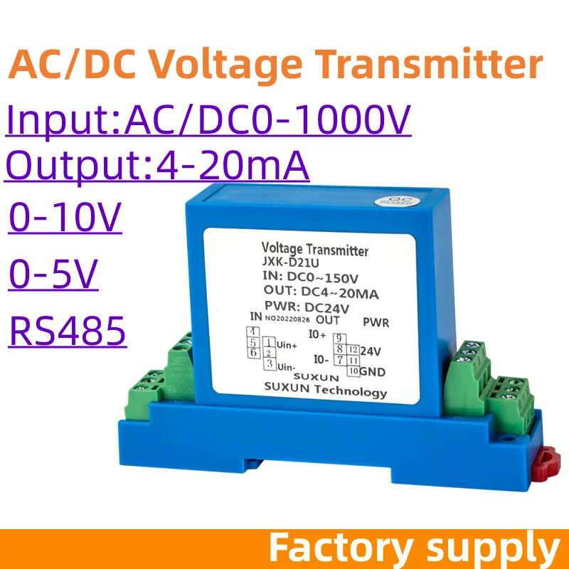 Voltage Transducer | 50V-1000V DC/AC Sensor | Industrial-Grade Signal Transmitter - Thumbnail 2